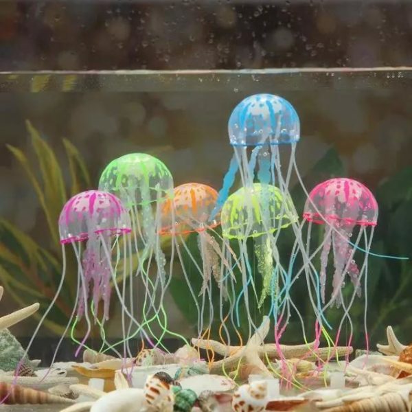 Paysage aquatique lumineux artificiel pour Aquarium, natation artificielle, méduse, ornement lumineux pour Aquarium, plante sous-marine – Image 2