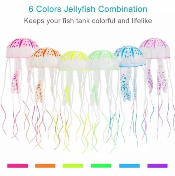 Paysage aquatique lumineux artificiel pour Aquarium, natation artificielle, méduse, ornement lumineux pour Aquarium, plante sous-marine – Image 3