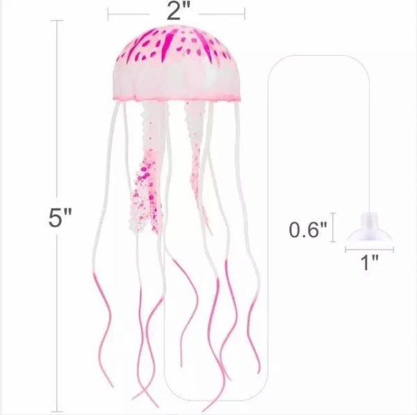 Paysage aquatique lumineux artificiel pour Aquarium, natation artificielle, méduse, ornement lumineux pour Aquarium, plante sous-marine – Image 4