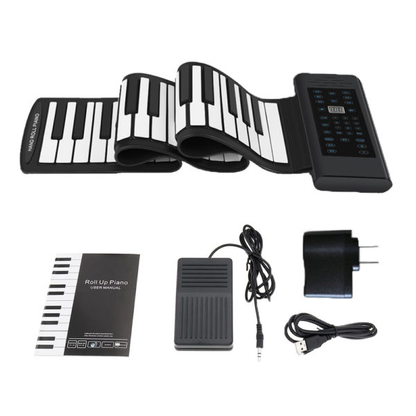 Piano lectronique 88 touches MIDI et Charge USB Portable Flexible ABS en Silicone souple Piano num