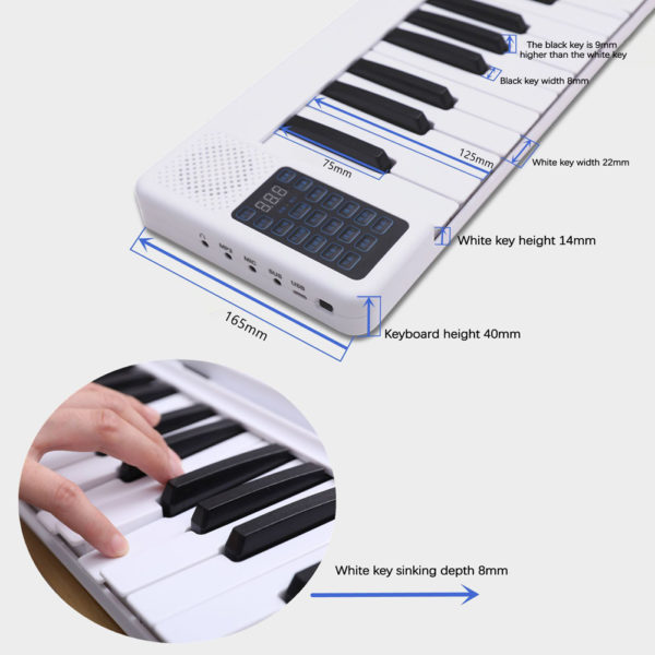Piano num rique pliable Portable 88 touches clavier lectronique multifonctionnel Instrument de musique pour tudiants 1