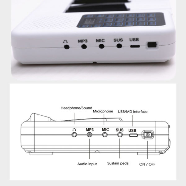 Piano num rique pliable Portable 88 touches clavier lectronique multifonctionnel Instrument de musique pour tudiants 3