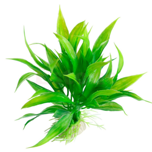Plante aquatique artificielle en plastique herbe verte hauteur 15cm pour Aquarium 2