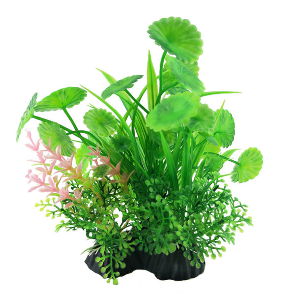 Plantes artificielles sous-marines en plastique, décoration de Simulation d'aquarium de poisson aquatique, fausse brousse d'eau verte – Image 2