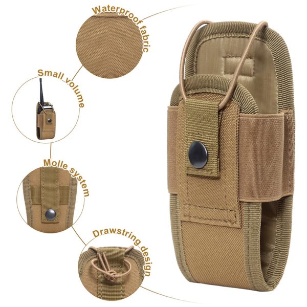 Pochette tactique Molle pour walkie talkie Radio 1000D porte sac de taille tui pour Interphone Portable 1