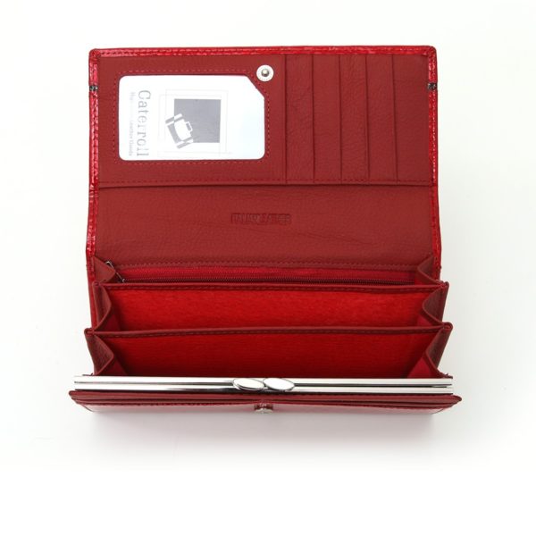 Portefeuille En Cuir véritable Femmes Crocodile Dames Portefeuille En Cuir de Marque Célèbre de Vachette Véritable – Image 6