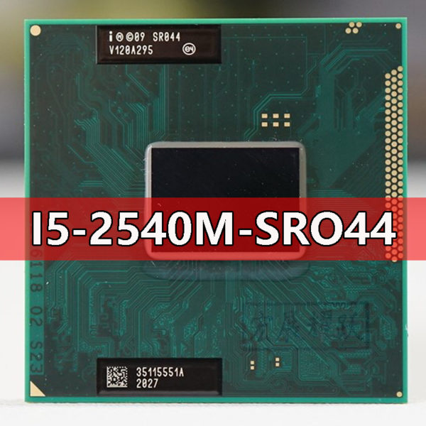 Processeur Intel Core 2540M i5, prise de cpu g2, sr044, rPGA988B