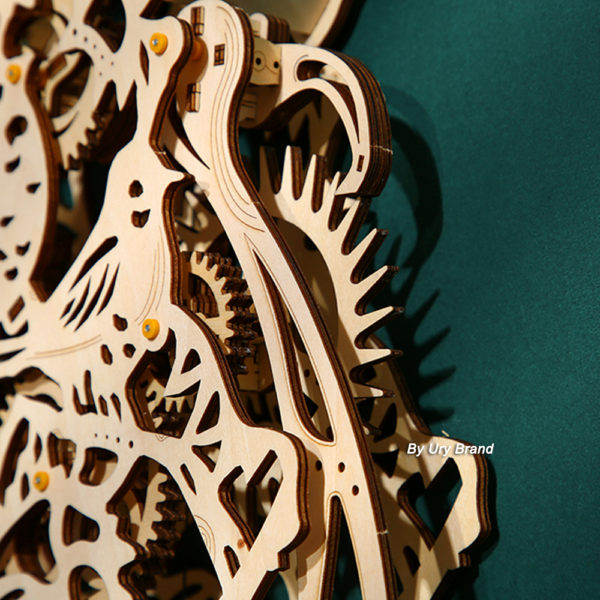 Puzzle 3D en bois hibou horloge murale bricolage mod lisation m canique Style r tro Kits 4