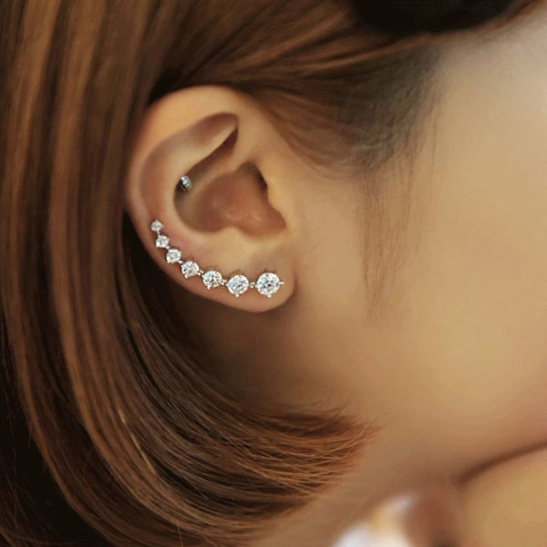 Reeti Boucle d oreilles zircon 925 argent fin pour femme haute qualit super brillant en ligne