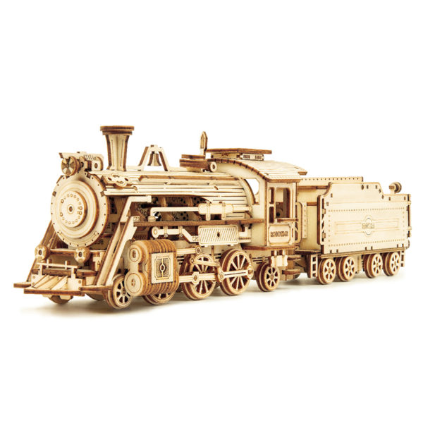 Robotime Rokr Puzzle 3D en bois jouets Montessori Train vapeur Jeep de l arm e camion