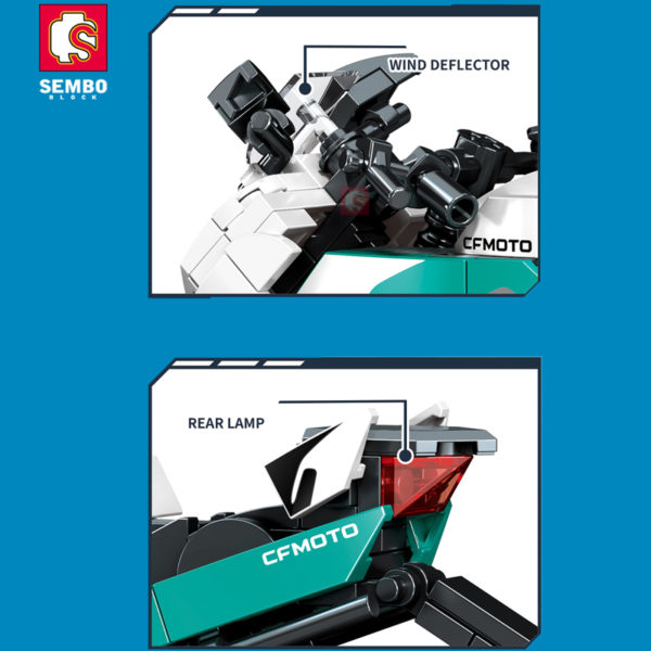 SEMBO BLOCK blocs de construction de moto de course 368 pi ces mod le de v 2