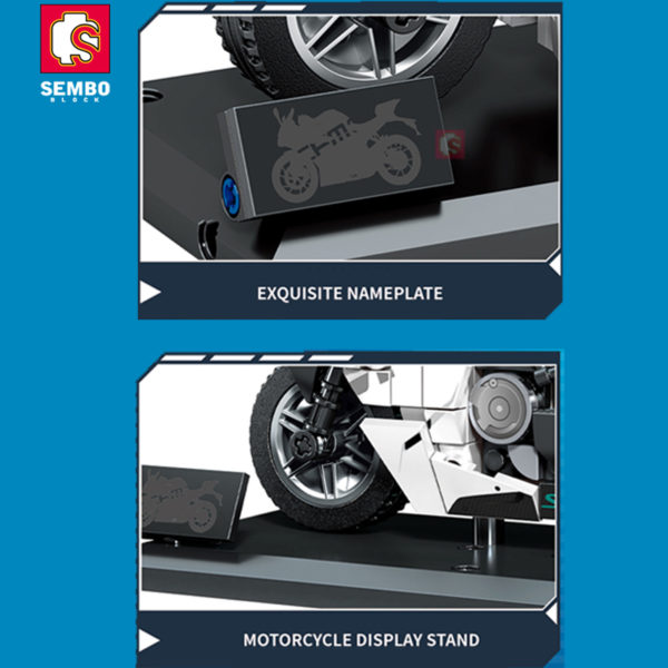 SEMBO BLOCK blocs de construction de moto de course 368 pi ces mod le de v 4