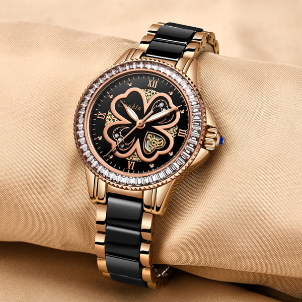 SUNKTA femmes montres femmes robe cadeaux mode horloges marque de luxe Quartz c ramique Bracelet montres 2