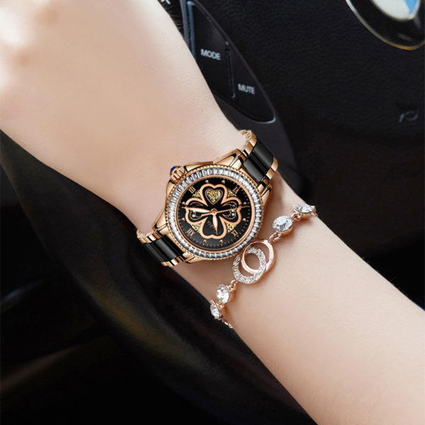 SUNKTA femmes montres femmes robe cadeaux mode horloges marque de luxe Quartz c ramique Bracelet montres 3