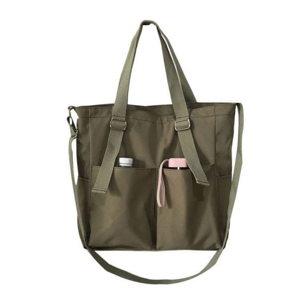 Sac à main en Nylon pour femmes, fourre-tout Simple à la mode, fermeture éclair, résistant à l'eau, grande capacité – Image 6