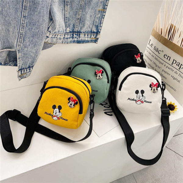 Sacs à main en toile Disney Mickey Mouse pour femmes, sacoche à bandoulière, fourre-tout mignon, cadeau pour filles – Image 2