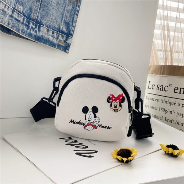 Sacs à main en toile Disney Mickey Mouse pour femmes, sacoche à bandoulière, fourre-tout mignon, cadeau pour filles – Image 3