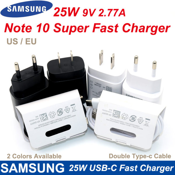 Samsung chargeur Usb Super rapide 25W Type C adaptateur secteur 5G pour Galaxy Note20 S10 S21 6