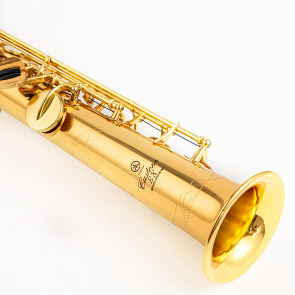 Saxophone Soprano droit en laiton 875 Bb B Instrument vent en bois coque naturelle motif de 1