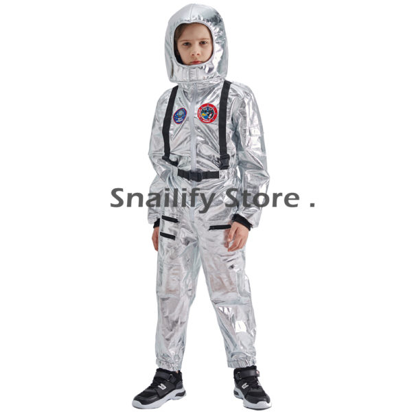 Snalify combinaison d astronaute en argent pour gar ons Costume d astronaute pour enfants Costume d 2