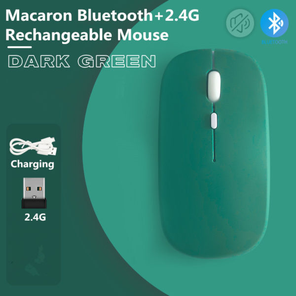 Souris Bluetooth sans fil Rechargeable 2 4G USB pour tablette ordinateur portable Notebook PC IPAD mobile 1