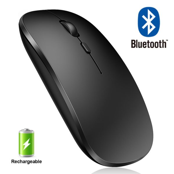Souris de jeu sans fil Bluetooth Rechargeable silencieuse USB pour ordinateur portable et ipad