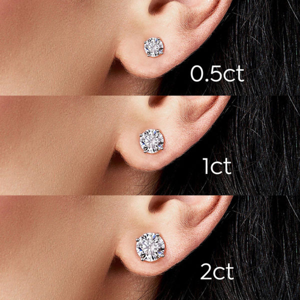 Stylever boucles d oreilles en diamant Moissanite pour femmes bijoux de luxe en argent Sterling 925 4
