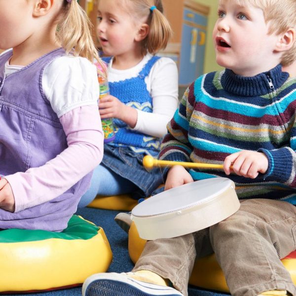 Tambour à Percussion de 10 et 8 pouces avec cadre en bois, Instrument de musique – Image 4