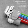 ThinkRider Outils de Réparation de Vélo Couleur, Clé en L, Hexagone Intérieur de Bicyclette, Jeu de Clés Hexagonales à Extrémité Sphérique 9P, 1.5 mm, 2 mm, 2.5 mm, 3 mm, 4 mm, 5 mm, 6 mm, 8 mm, 10mm – Image 2