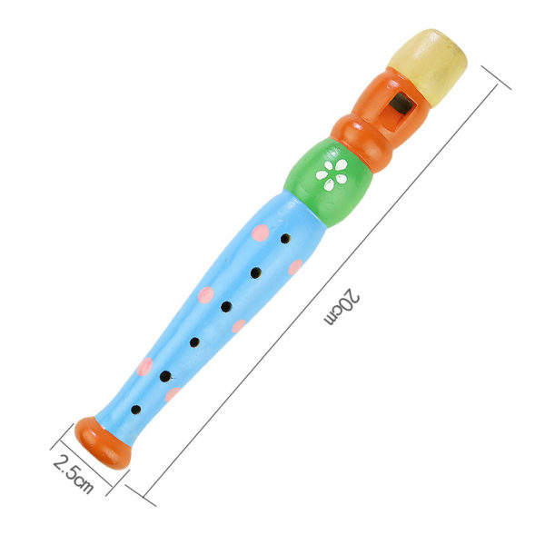 Trompette en bois color de 20cm Buglet Hooter Bugle jouet Instrument de musique pour enfants jouets 3