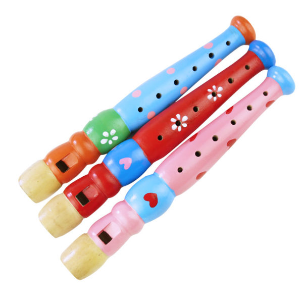 Trompette en bois color de 20cm Buglet Hooter Bugle jouet Instrument de musique pour enfants jouets 5
