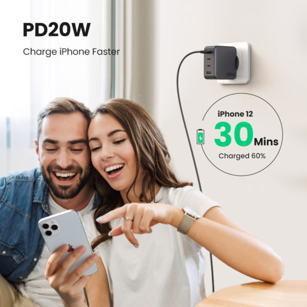 UGREEN – chargeur USB type-c 100W GaN pour tablette et Macbook, Charge rapide, compatible avec iPhone 13/12/11 – Image 4