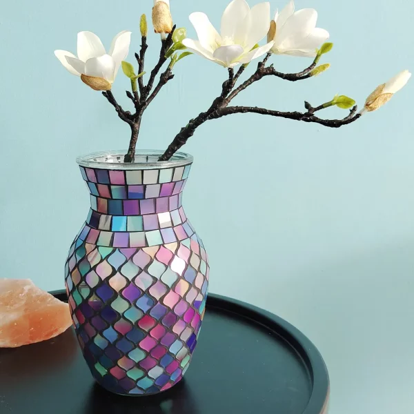 Vase en verre mosa que fait la main style nordique la mode d coration florale pour 1