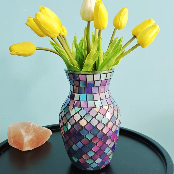 Vase en verre mosa que fait la main style nordique la mode d coration florale pour 2