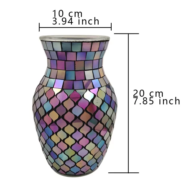 Vase en verre mosa que fait la main style nordique la mode d coration florale pour 3