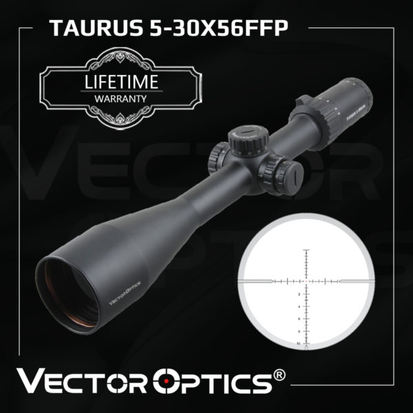Vector Optics Taurus Arme tactique militaire pour la chasse 5 30x 56 premier plan de focalisation