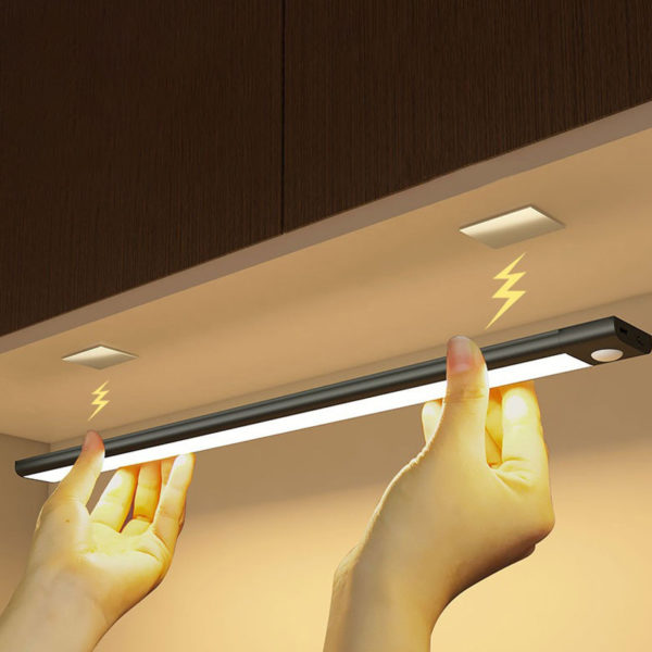 Veilleuse Led sous meuble capteur de mouvement placard armoire Rechargeable par USB lampe d clairage de