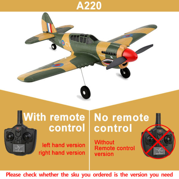 WLtoys – avion de chasse télécommandé A220, Radio 2.4G, 6G/3D, modèle d'avion électrique en mousse, jouet pour enfants – Image 6
