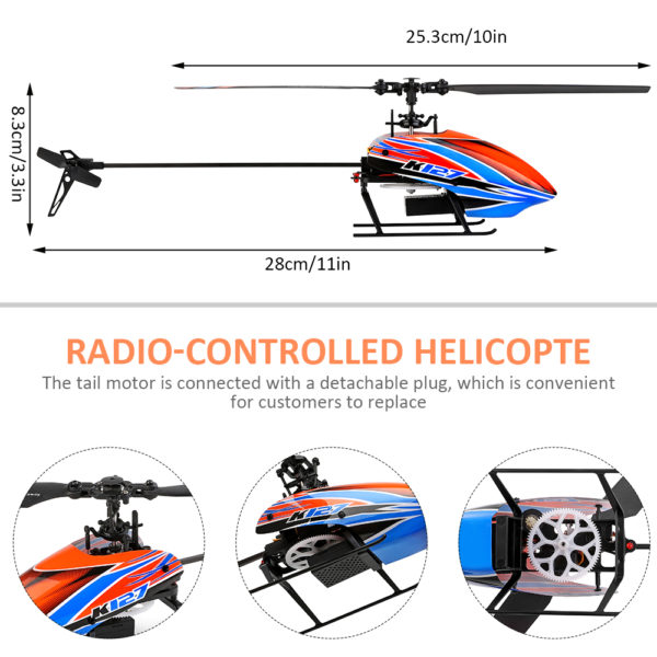 WLtoys h licopt re K127 K200 pour mise niveau 2 4Ghz 4CH 6 Aixs Gyroscope Flybarless 4