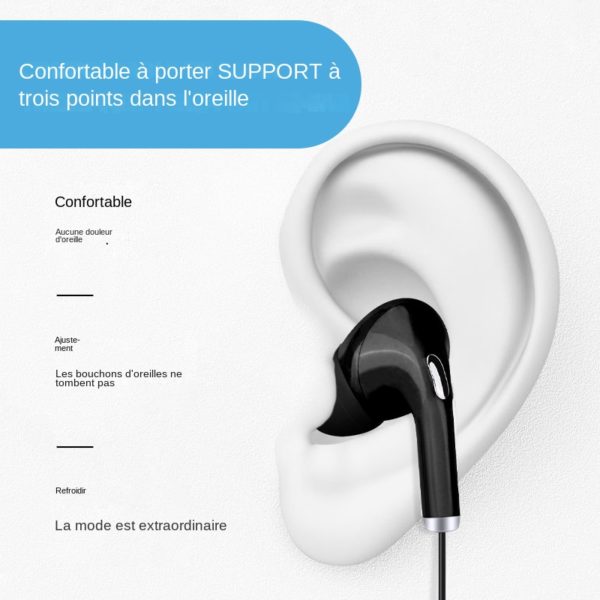Écouteurs in-Ear D'à travers-Trou Universel in-Ear pour Apple Huawei 3.5 Interface Casque – Image 3