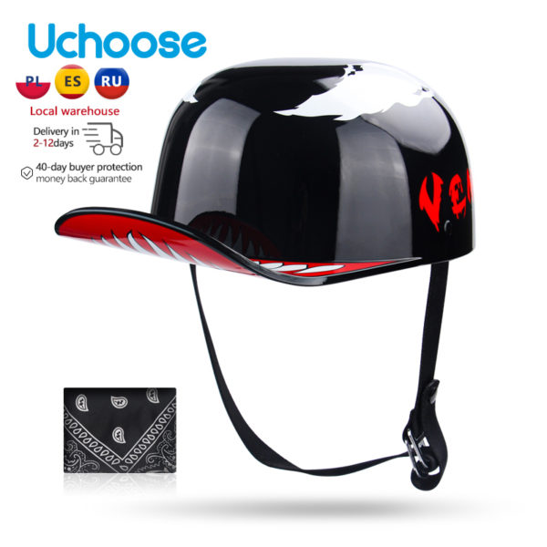 2022 casquette de Baseball casque de moto Vintage casque r tro t visage ouvert Scooter Cruiser