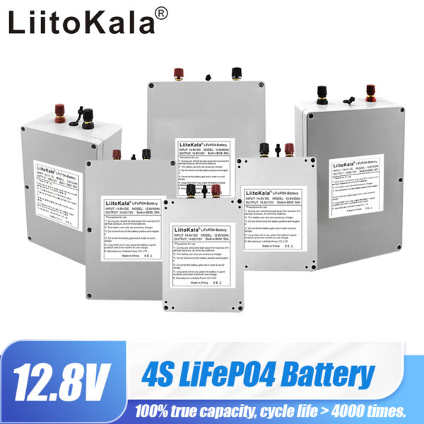 Batterie LiFePO4 Rechargeable Cycle profond 12V 12 8V 20ah 30ah 40ah 50ah 60ah avec Protection BMS