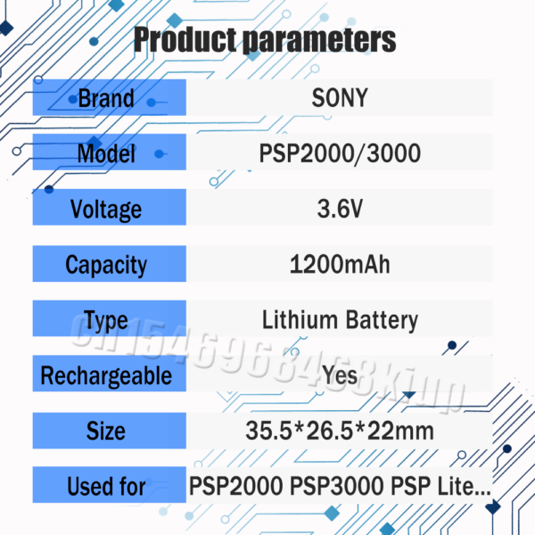 Batterie Lithium Rechargeable SONY pour manette de jeu Portable PlayStation 3 6 1200 V 1000 mAh 5