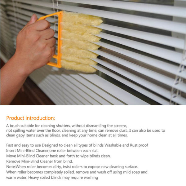 Brosse de nettoyage de vitres en microfibre utile nettoyeur de climatiseur plumeau lame de store v 2