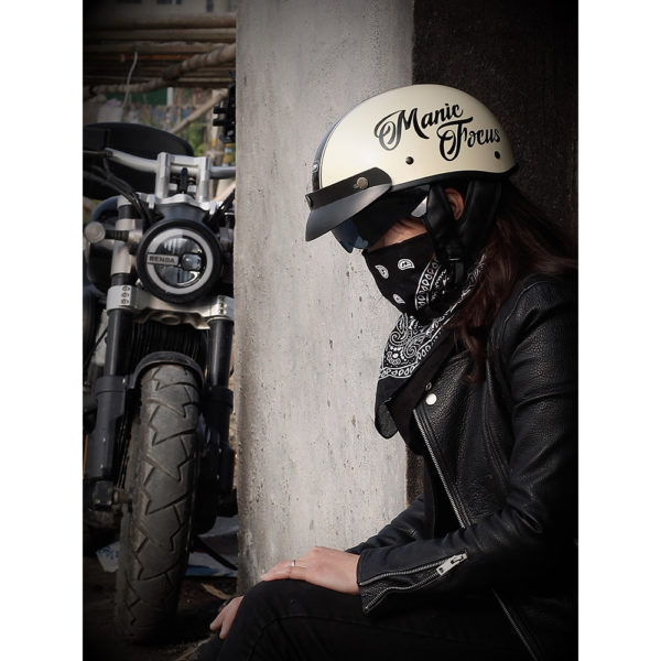 Casque de Moto rétro, ouvert au visage, approuvé par le Dot, demi-casque Vintage pour hommes et femmes, multicolore – Image 6