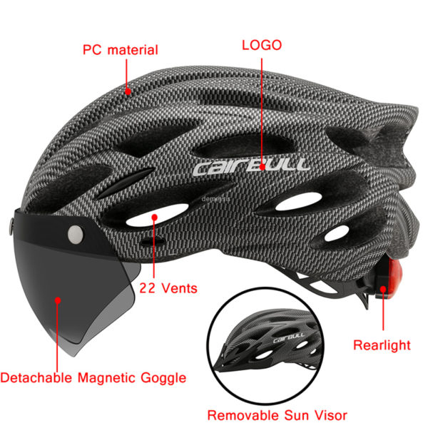 Casque de cyclisme ultral ger avec visi re amovible accessoire de s curit pour v lo 3