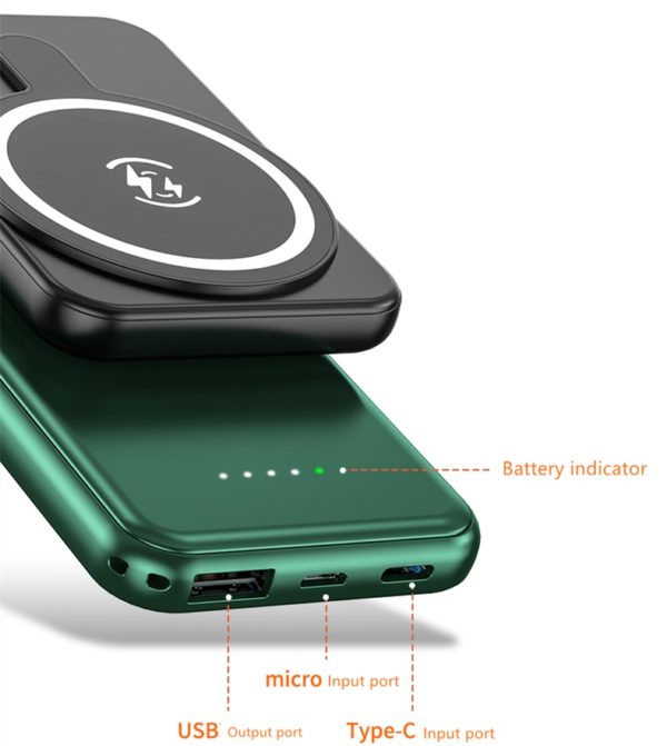 Chargeur magn tique sans fil rapide pour t l phone portable batterie externe auxiliaire 2023 mah 5