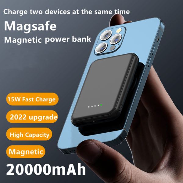 Chargeur magn tique sans fil rapide pour t l phone portable batterie externe auxiliaire 2023 mah