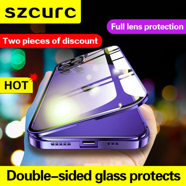 Coque de Protection compl te 360 pour iPhone tui en verre tremp absorption magn tique 11 1