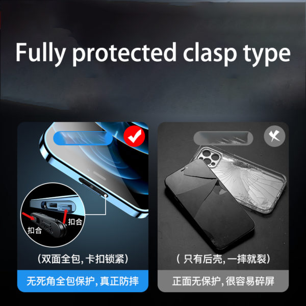 Coque de Protection compl te 360 pour iPhone tui en verre tremp absorption magn tique 11 3